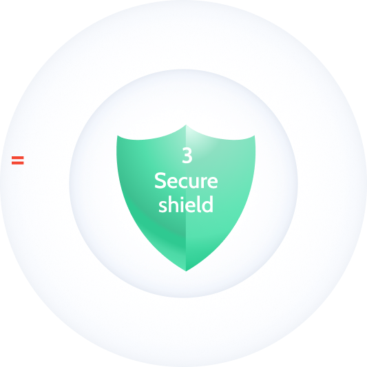 Cybersecurity shield 